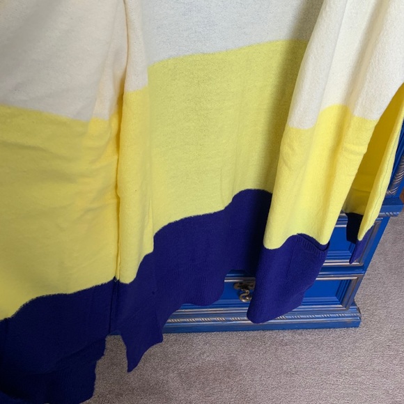 New! Melloday Colorblock Knit Cardigan Plus Sz 1X - Picture 4 of 6